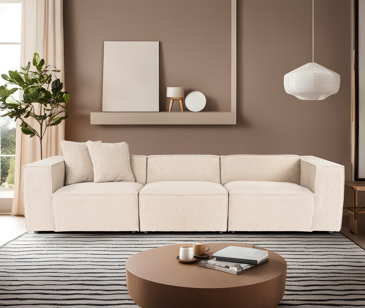 Canapea 3 locuri, Atelier del Sofa, 560ARE2139, Piersică - imagine 6